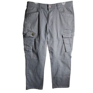 G Star Raw Men Gray Cargo Pants Size 34X28 Cotton Utility Pocket Casual